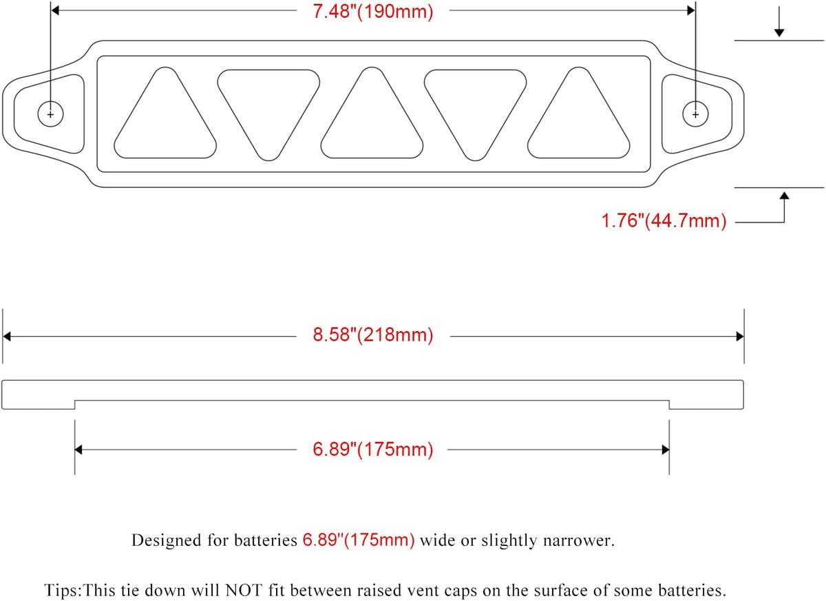 Battery Hold Down Sets,With Billet Aluminum Battery Tie Down Bracket