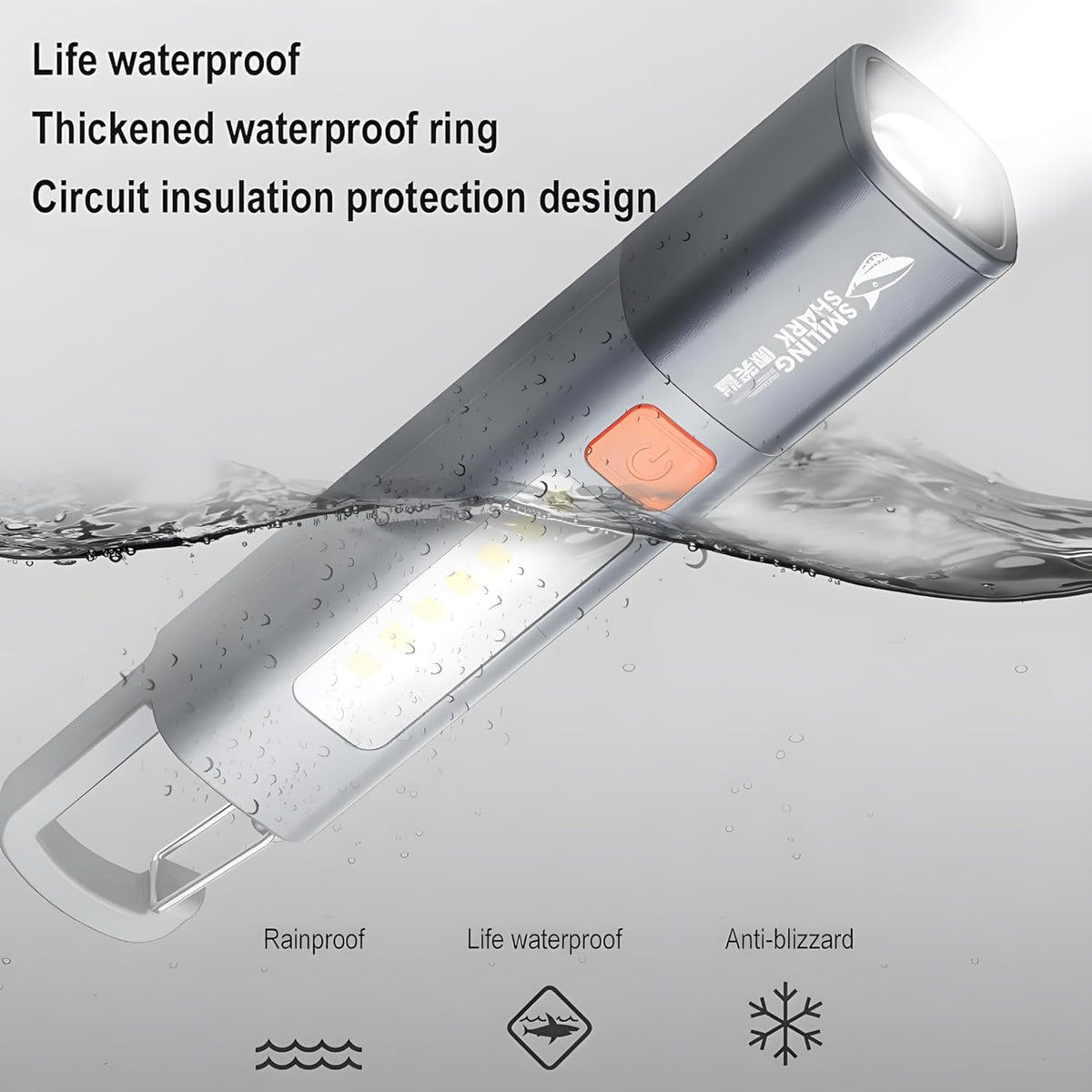 3000mAh Portable Torch LED Work Light, Camping Flashlight