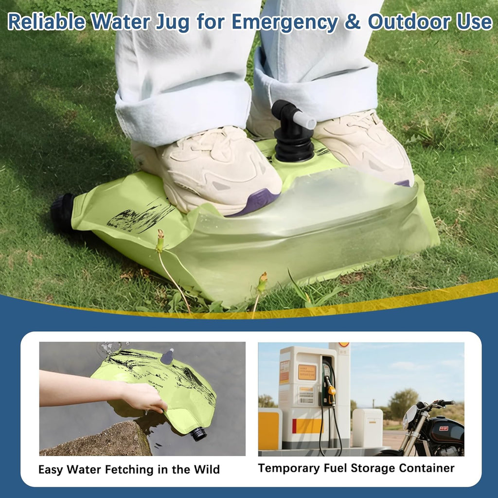 Camping Water Jug 2.1 Gallon Collapsible Water Container Portable Water Bag for Travel Outdoor Hiking