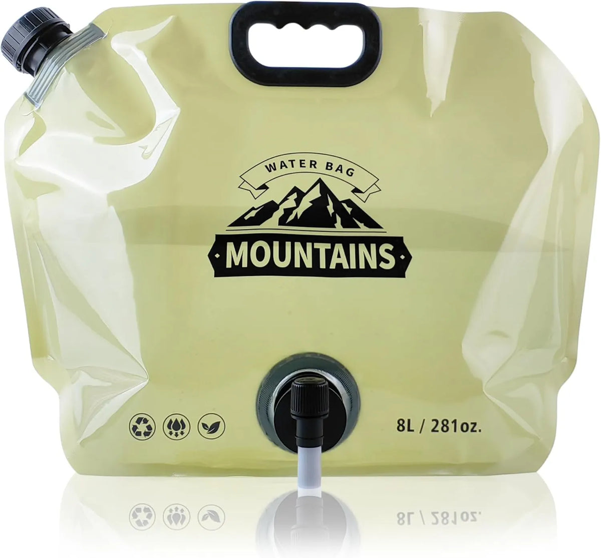 Camping Water Jug 2.1 Gallon Collapsible Water Container Portable Water Bag for Travel Outdoor Hiking