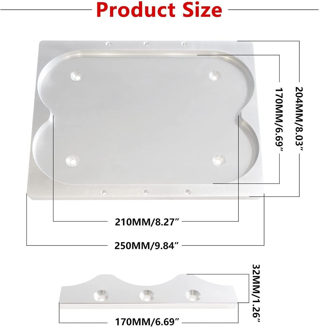 Battery Bracket Relocation Hold Down Tray Kit For Optima 34/78 Battery Aluminum