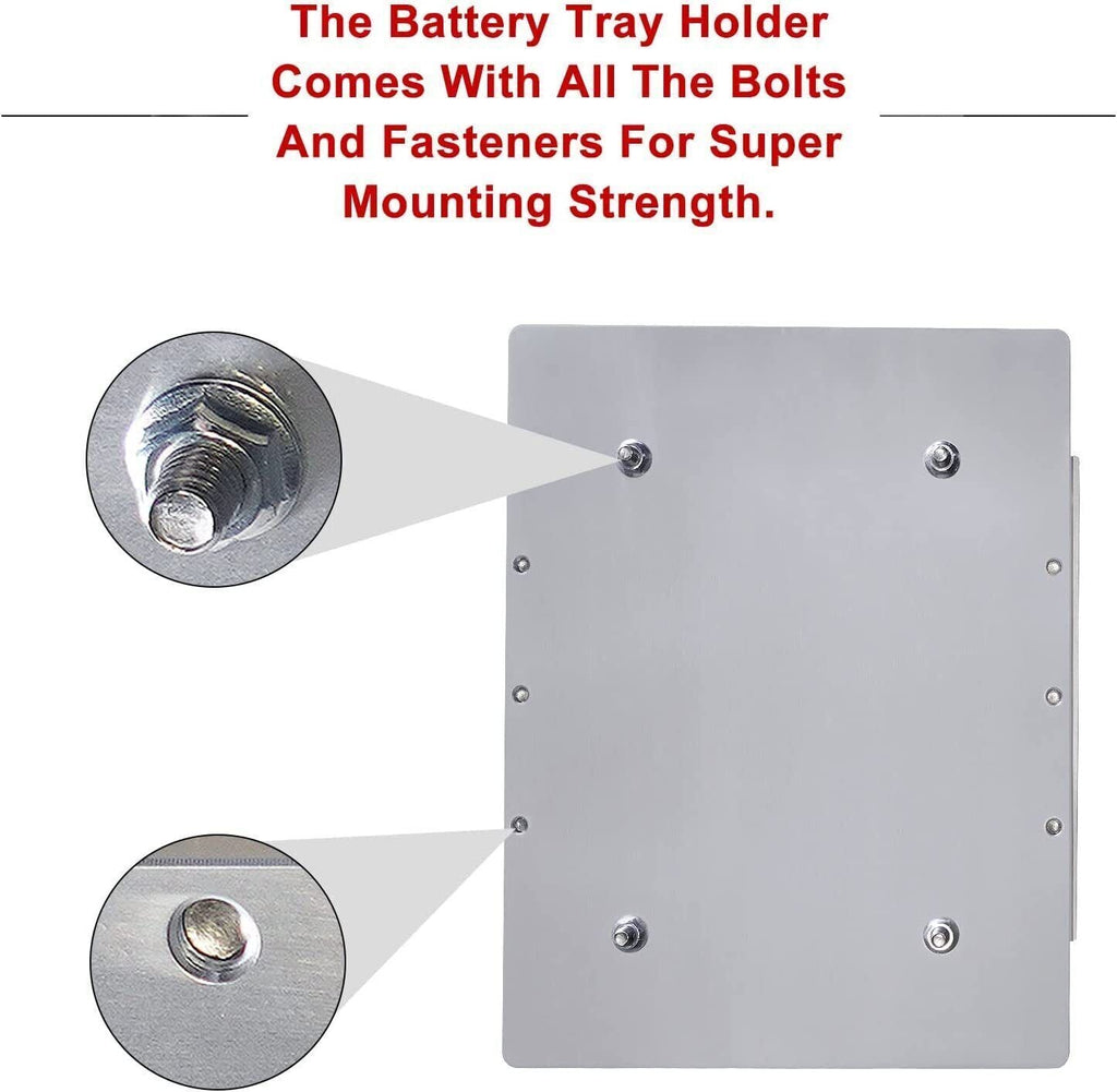 Battery Bracket Relocation Hold Down Tray Kit For Optima 34/78 Battery Aluminum