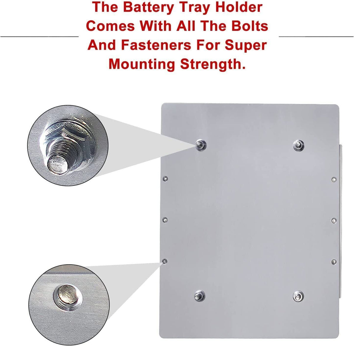 Battery Bracket Relocation Hold Down Tray Kit For Optima 34/78 Battery Aluminum